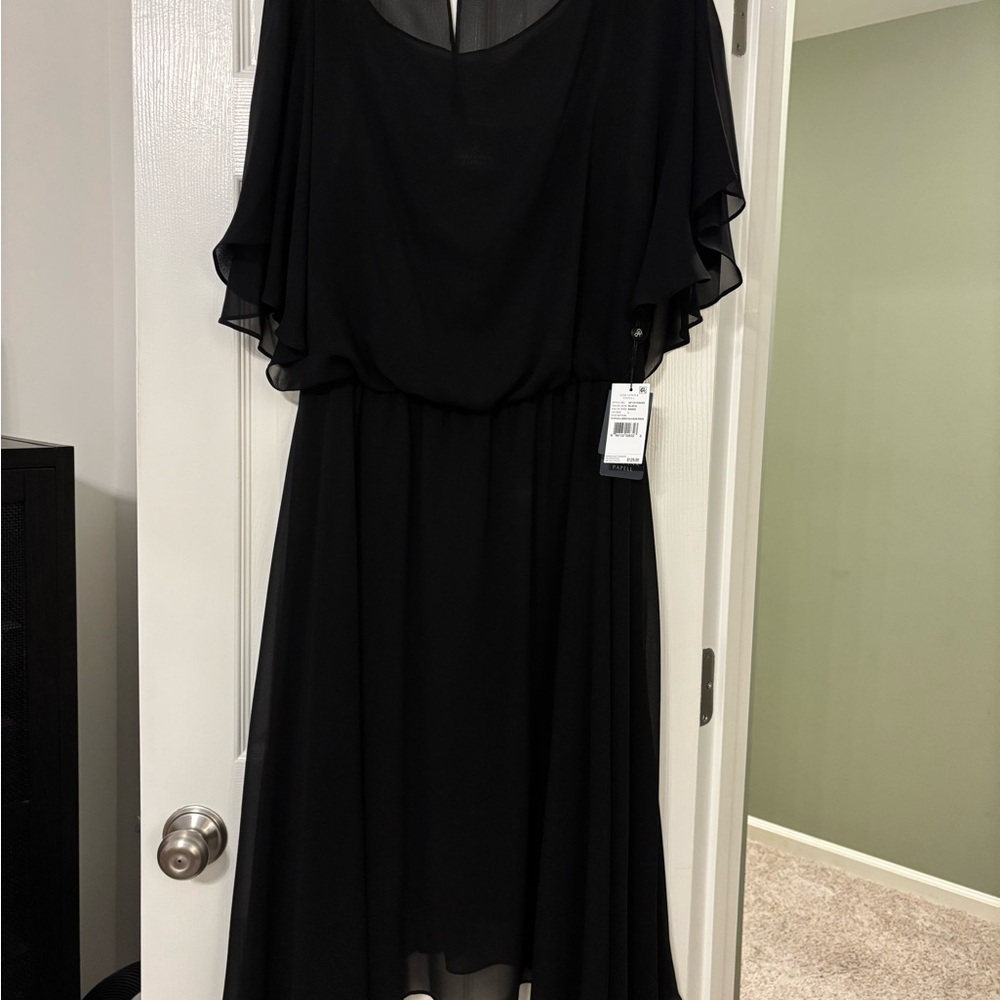 NWT Adrianna Pappel Women's Elegant Black Dress - Picture 2 of 6